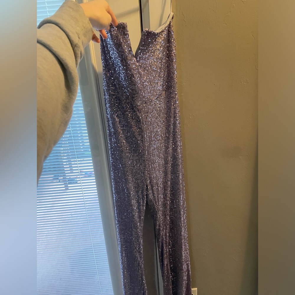 purple bling jumpsuit